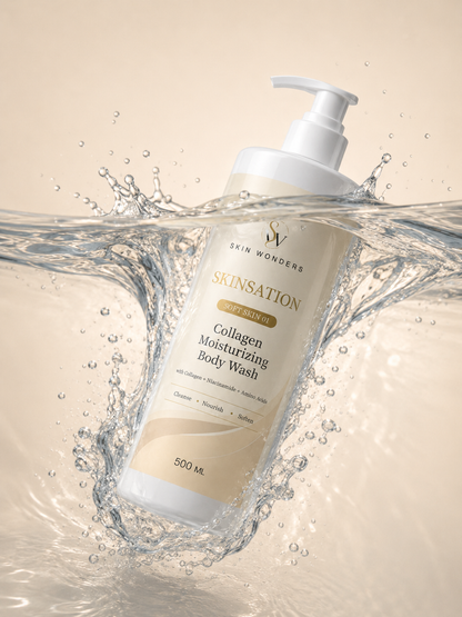 Skinsation sulfate-free moisturizing body wash for soft, smooth skin